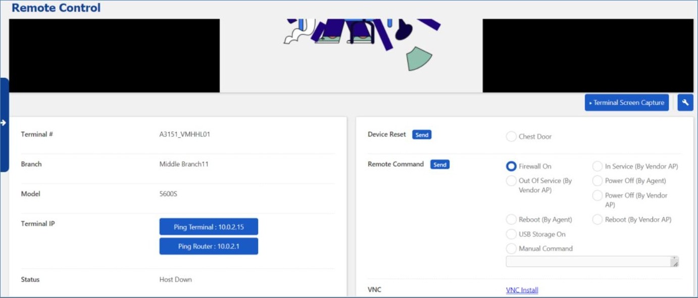 Remote Control page layout