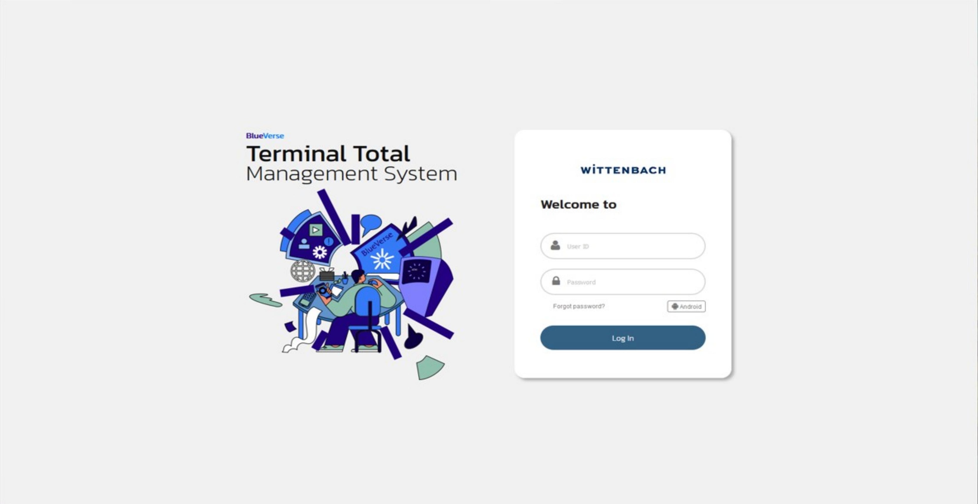 MoniManager login screen