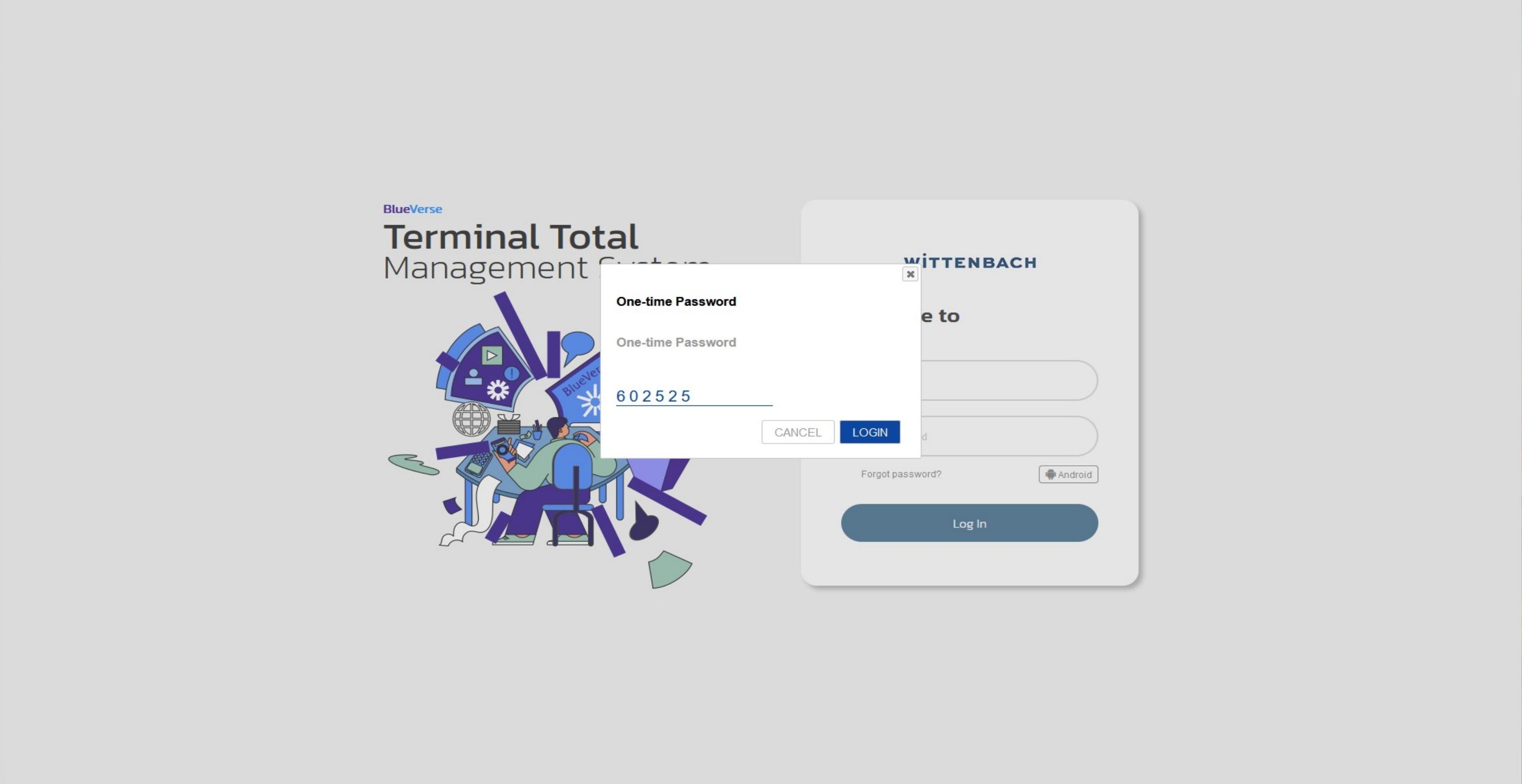One-time password dialog