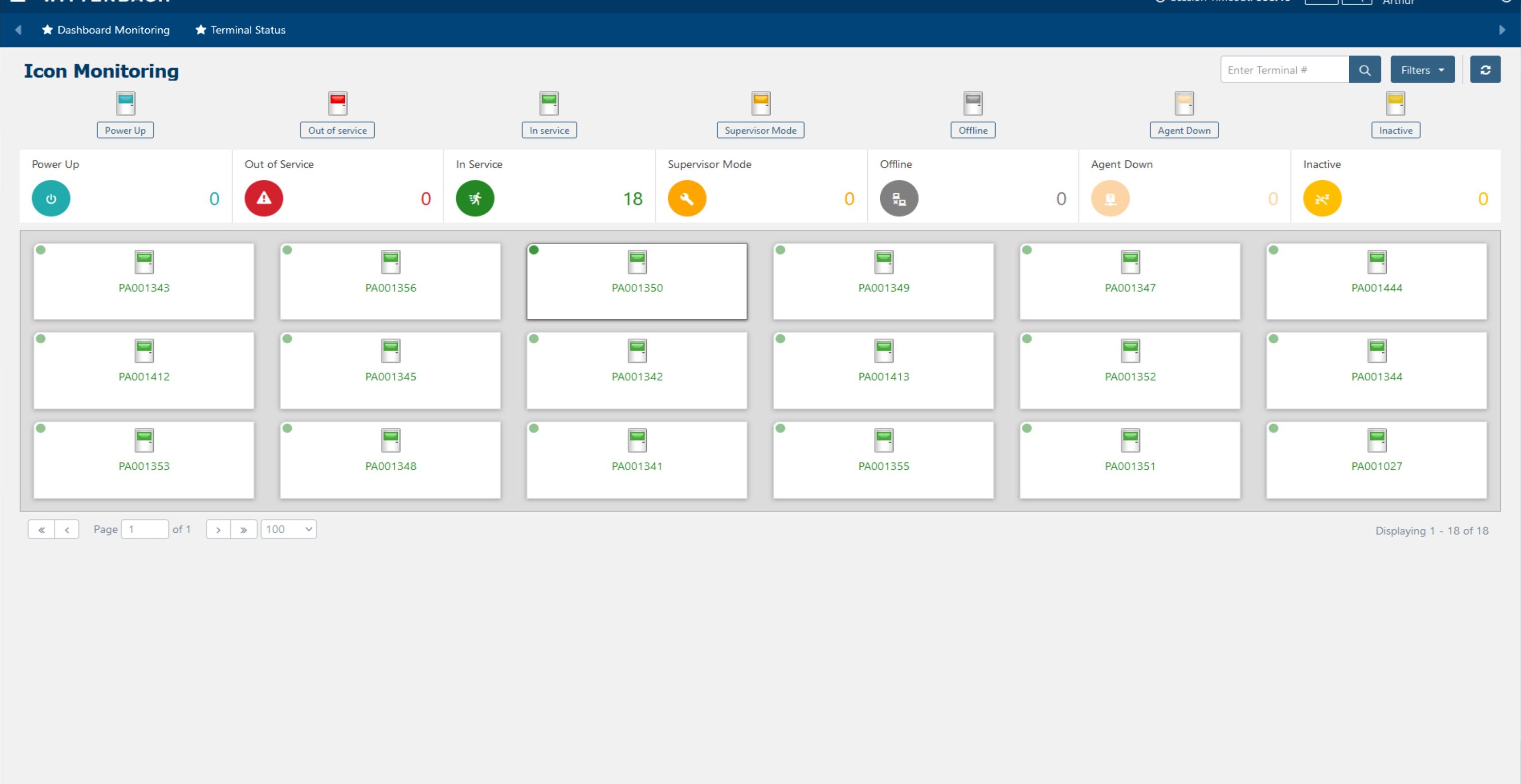Icon Monitoring view